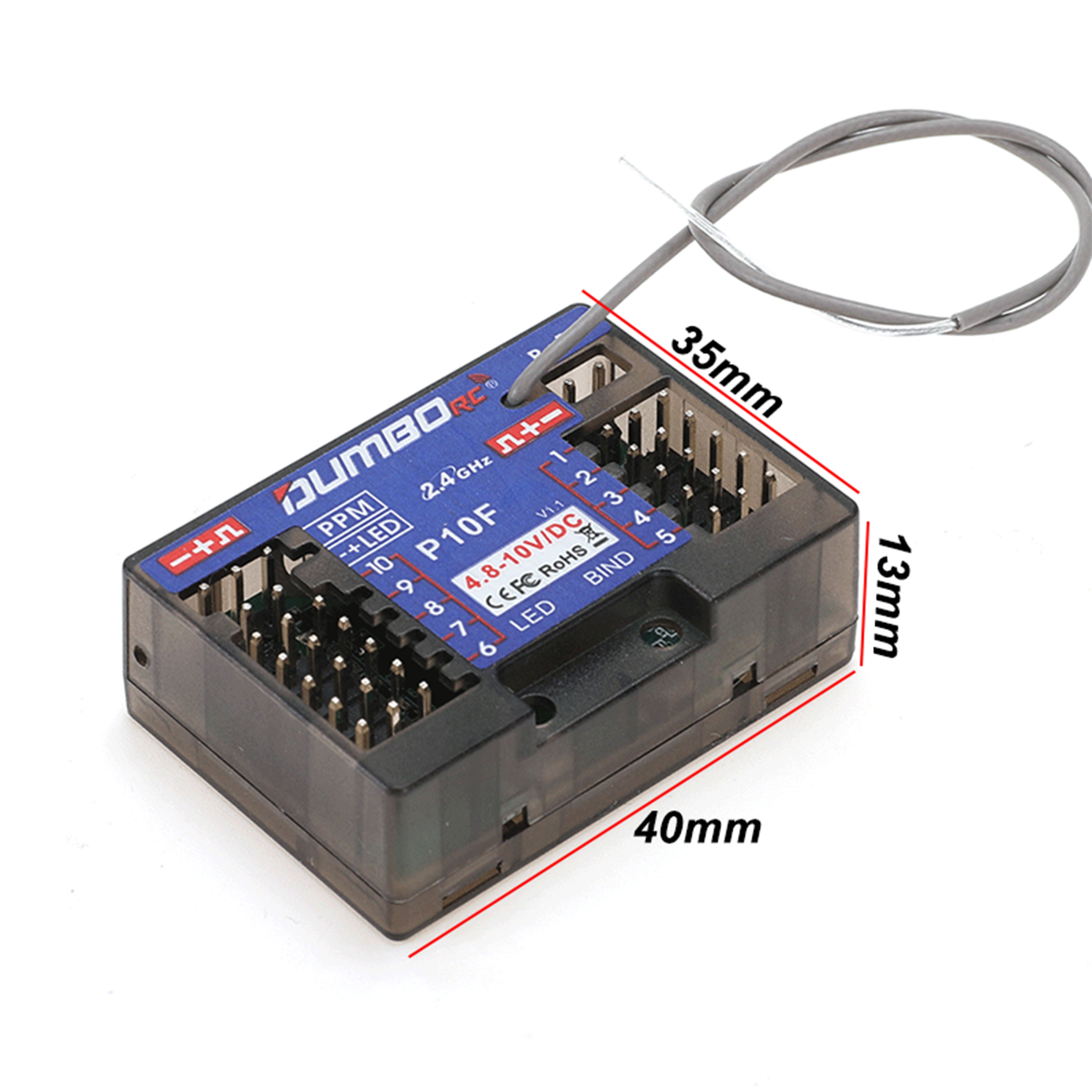 DUMBORC P10F P10FG 10CH 2.4GHz - Drone Racing Receiver recensione e prezzo